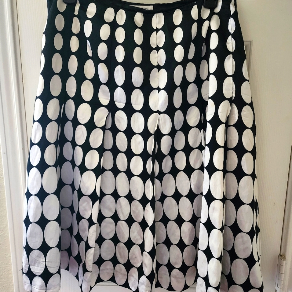 Polkadot Silk Pleated skirt